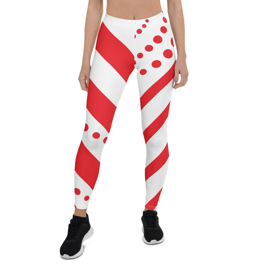 Women's Candy Cane Yoga Leggings