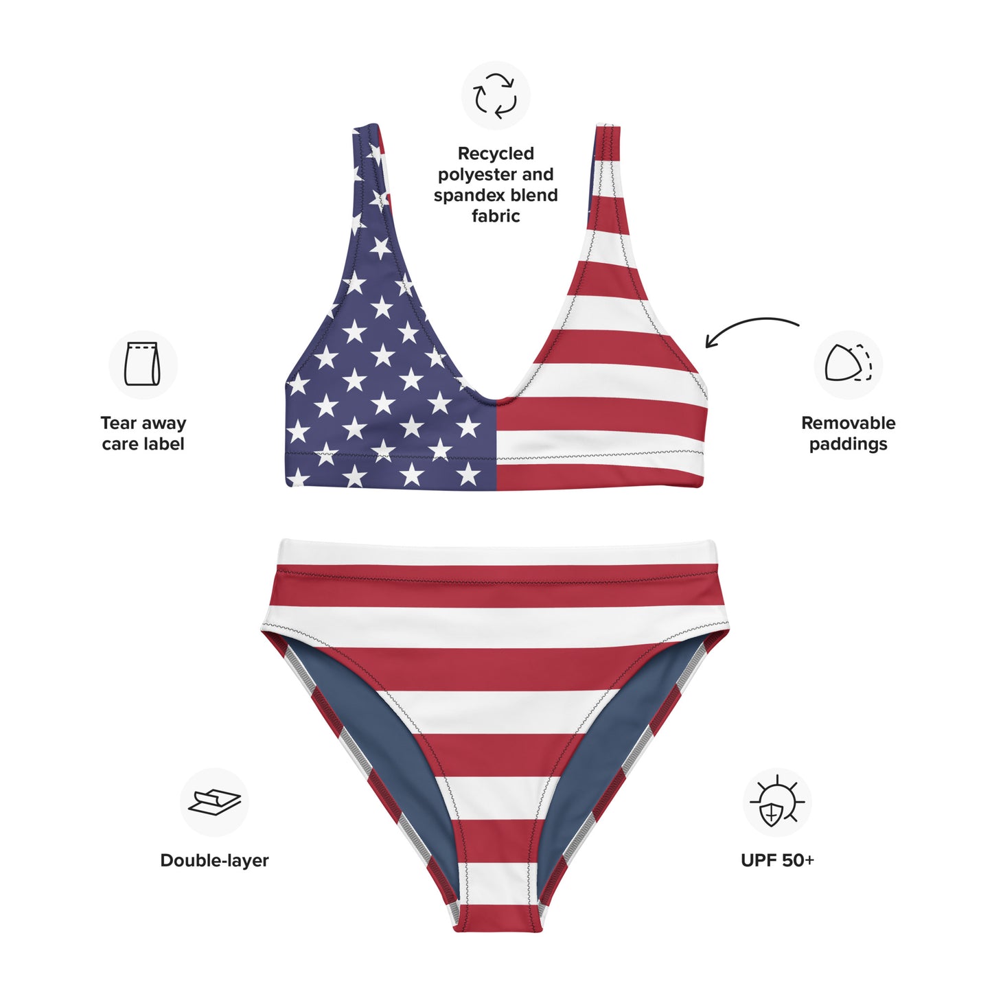 Women's 'Merica High-Waisted Bikini