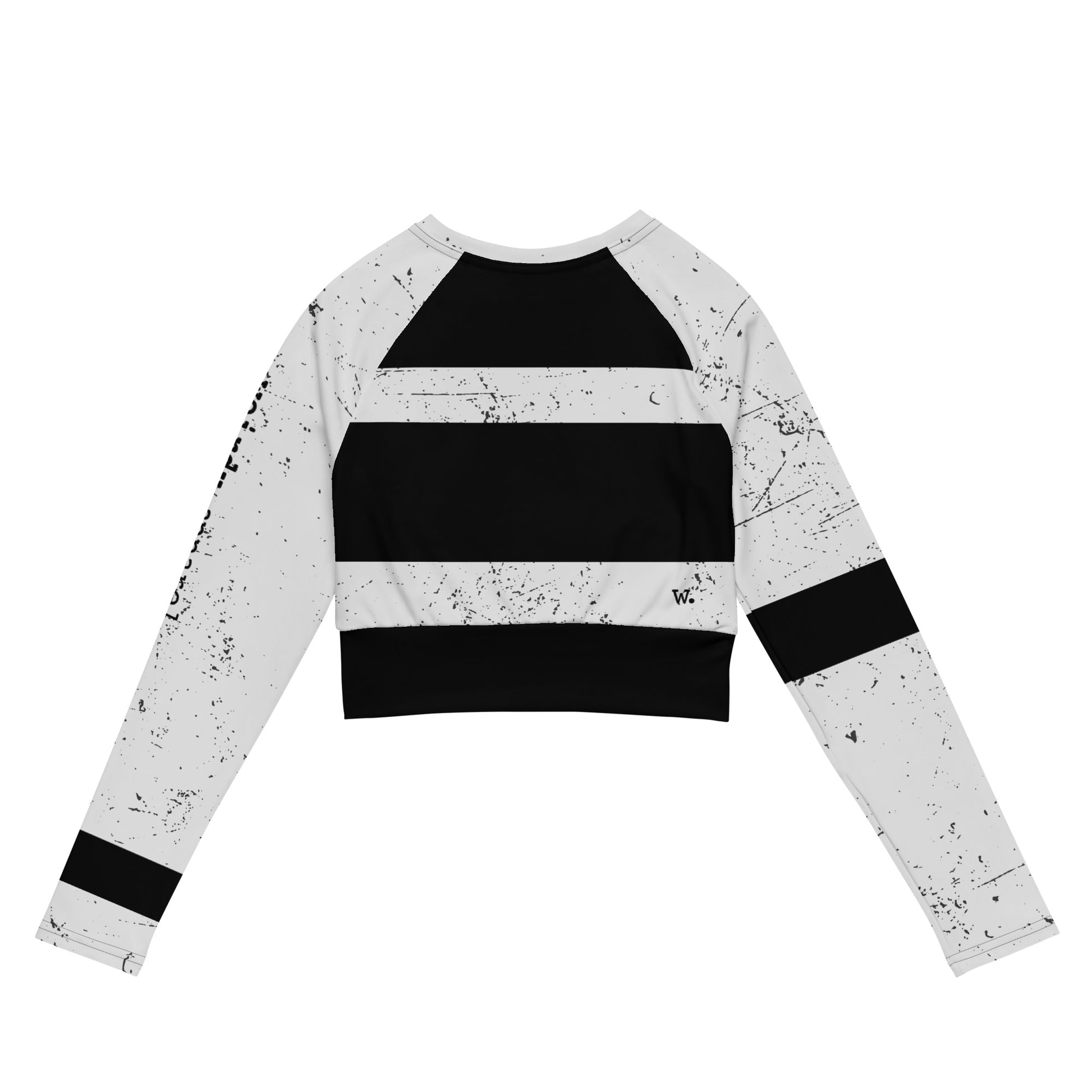 Women's Recycled Athleisure Black Widow Crop Top