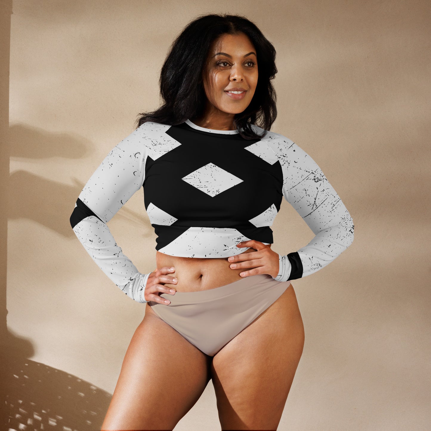 Women's Recycled Athleisure Black Widow Crop Top