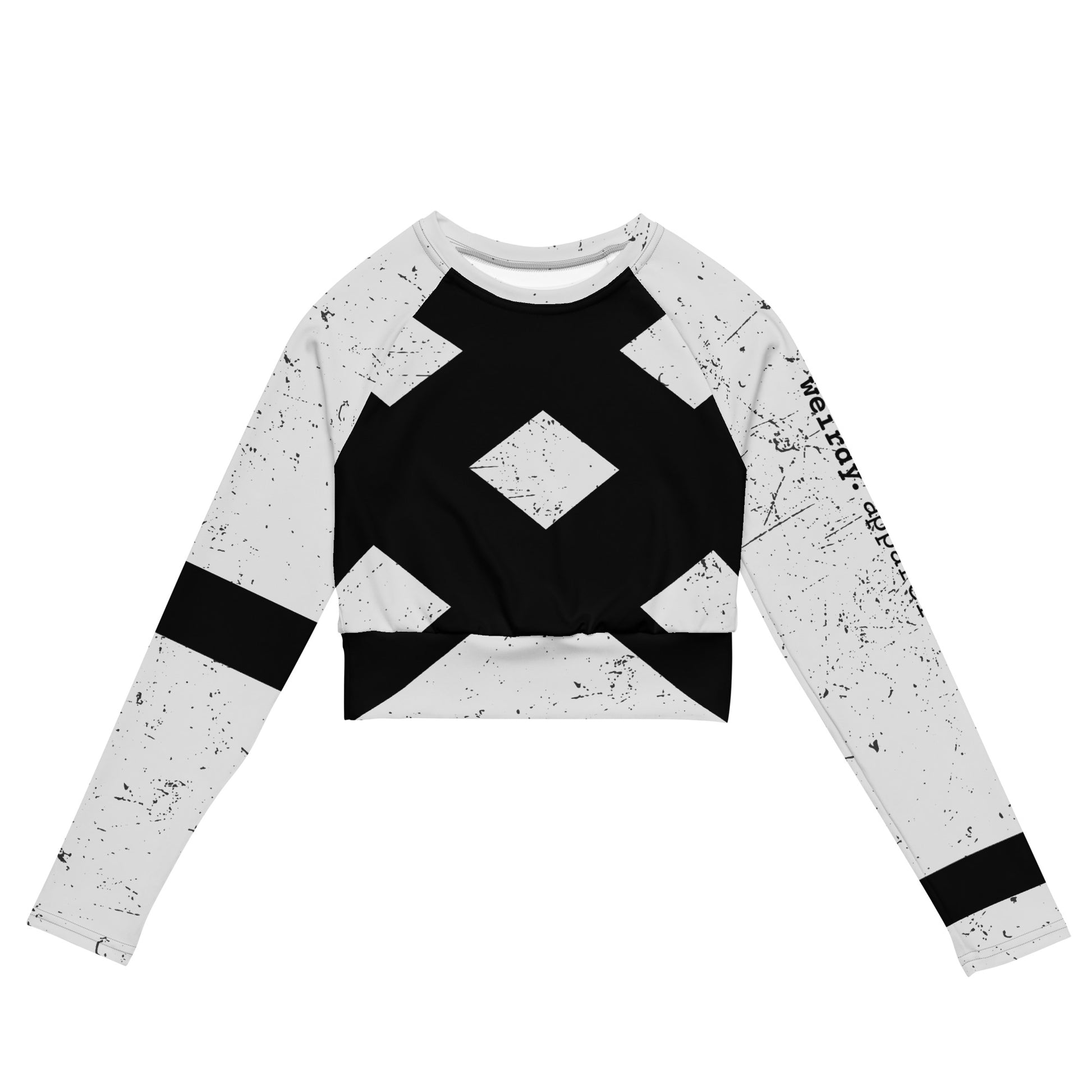 Women's Recycled Athleisure Black Widow Crop Top