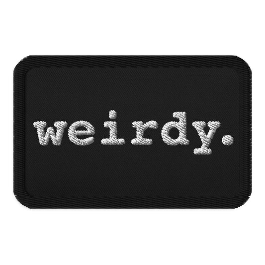 Black Embroidered weirdy. Patch