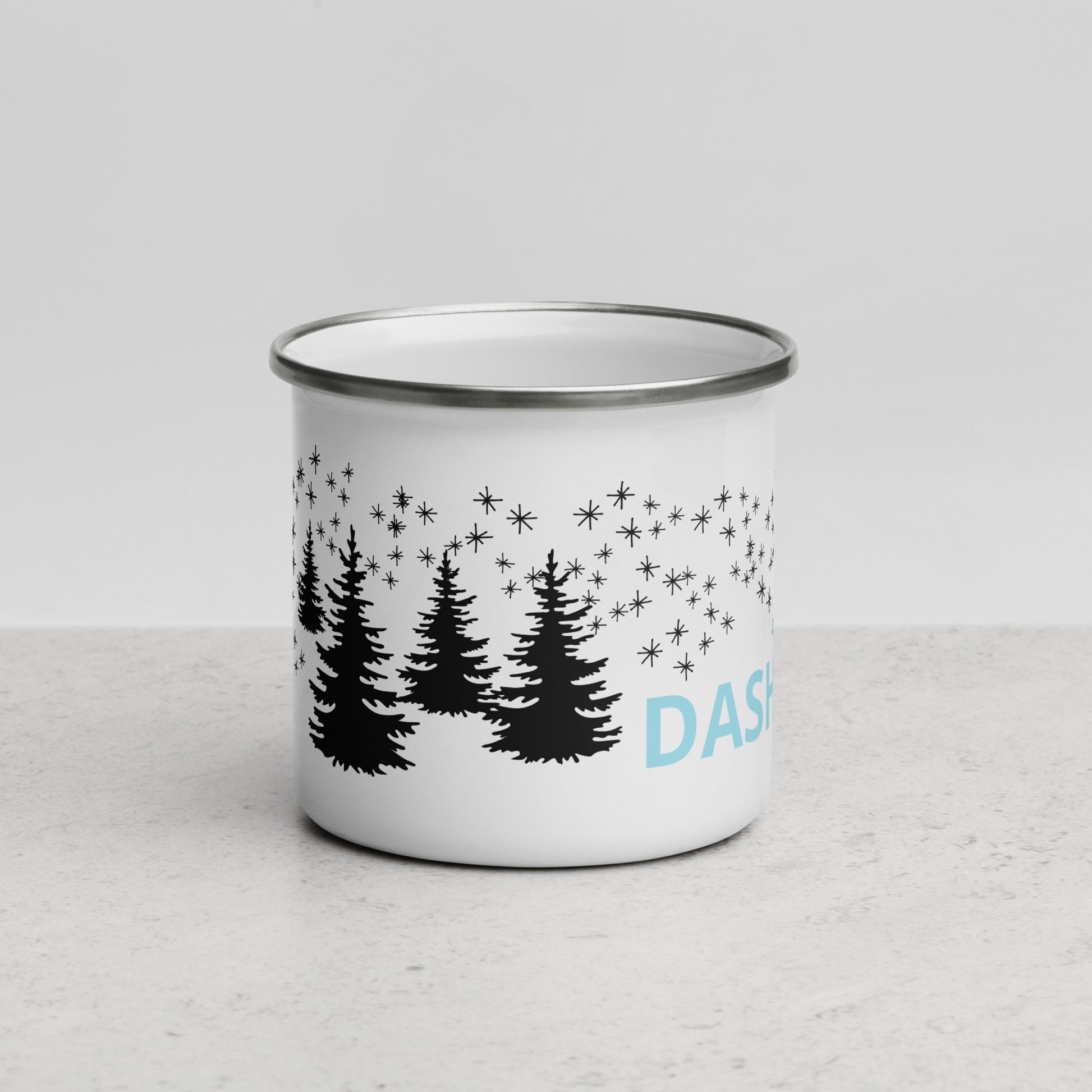 Dashing Christmas Enamel Mug