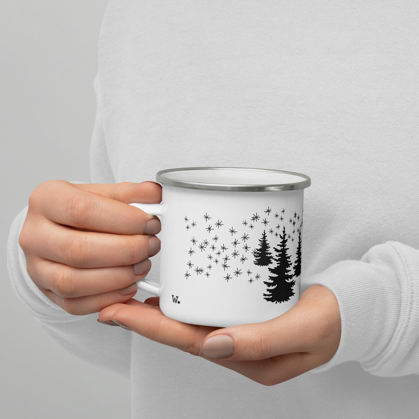 Dashing Christmas Enamel Mug