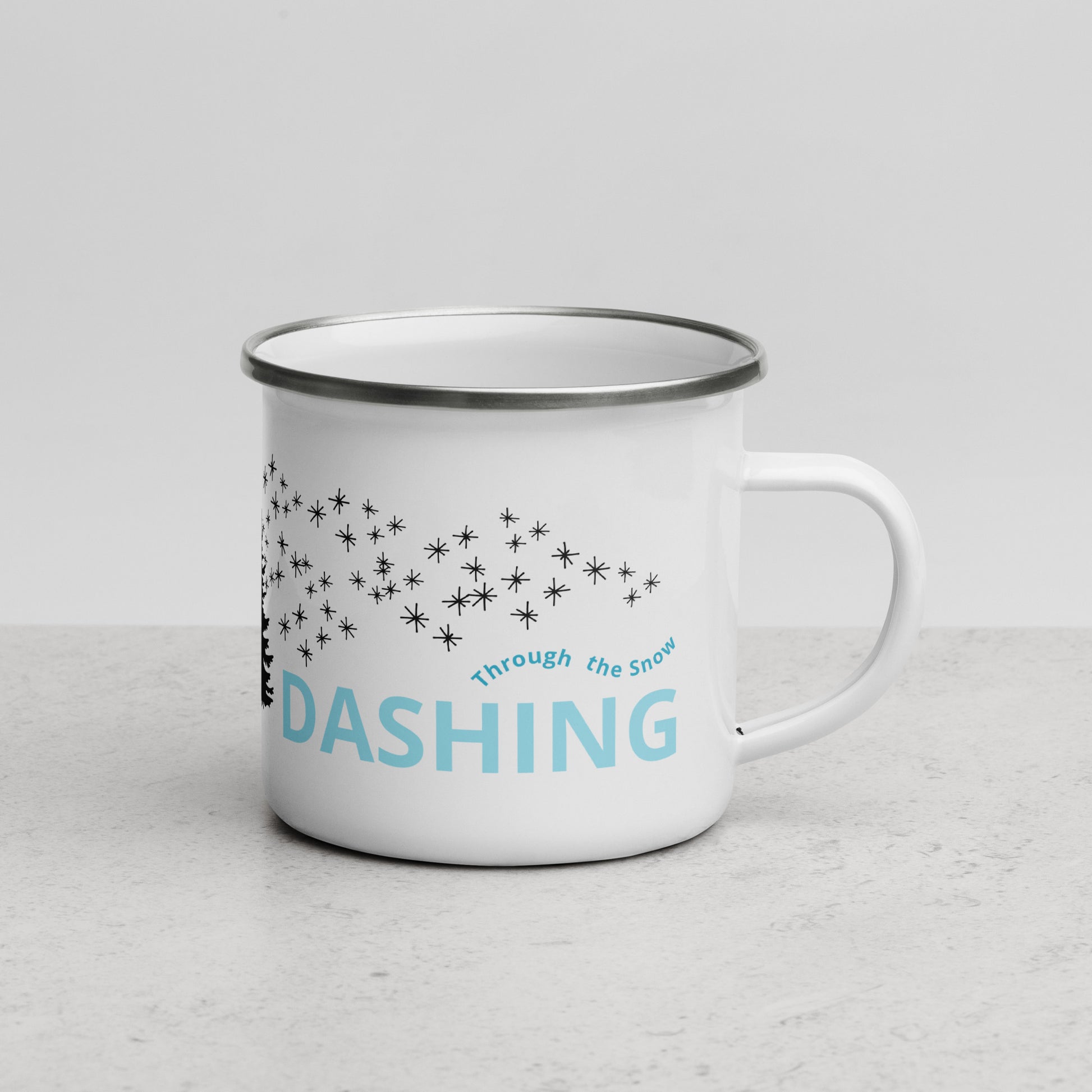Dashing Christmas Enamel Mug