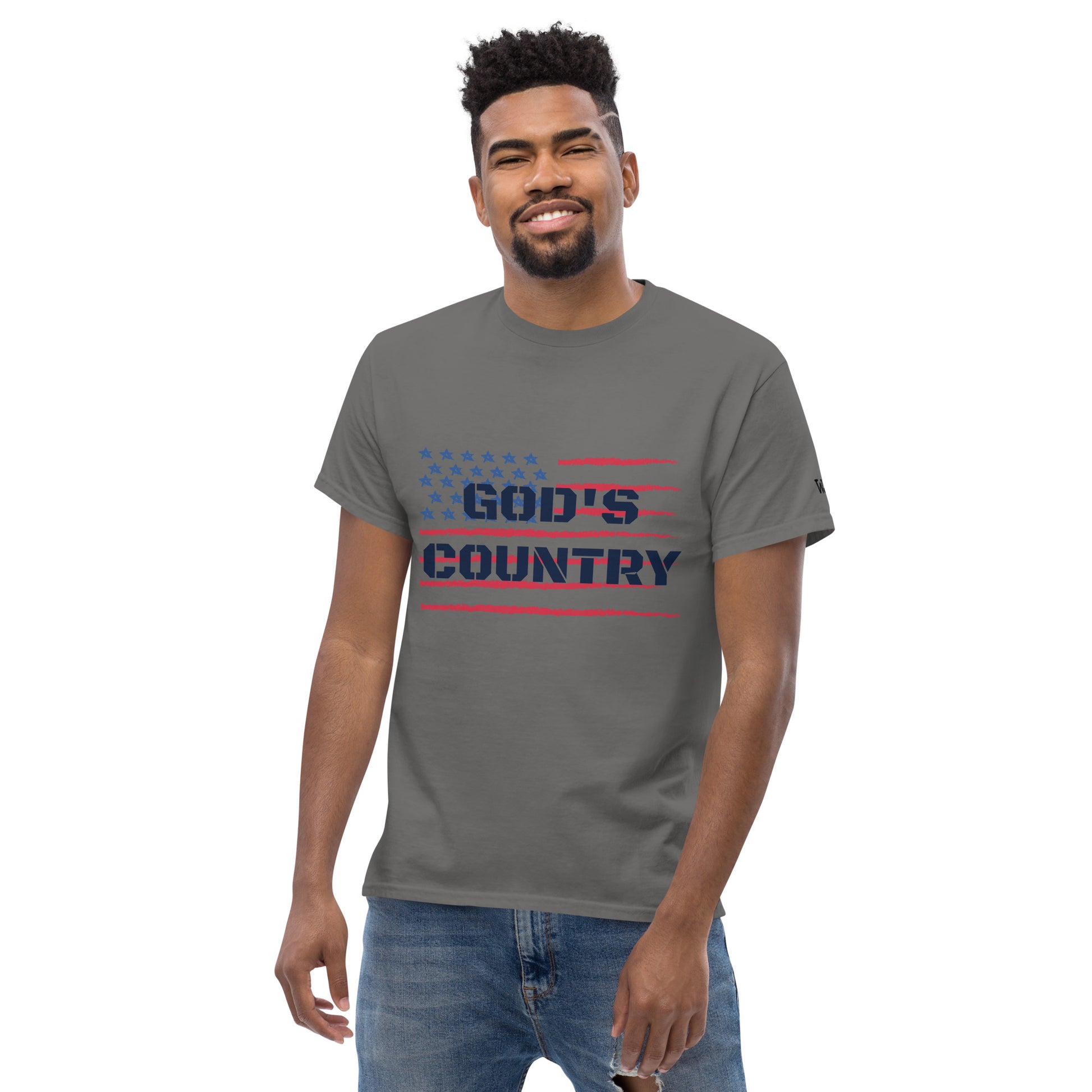 Men's 'God's Country' Tee Charcoal