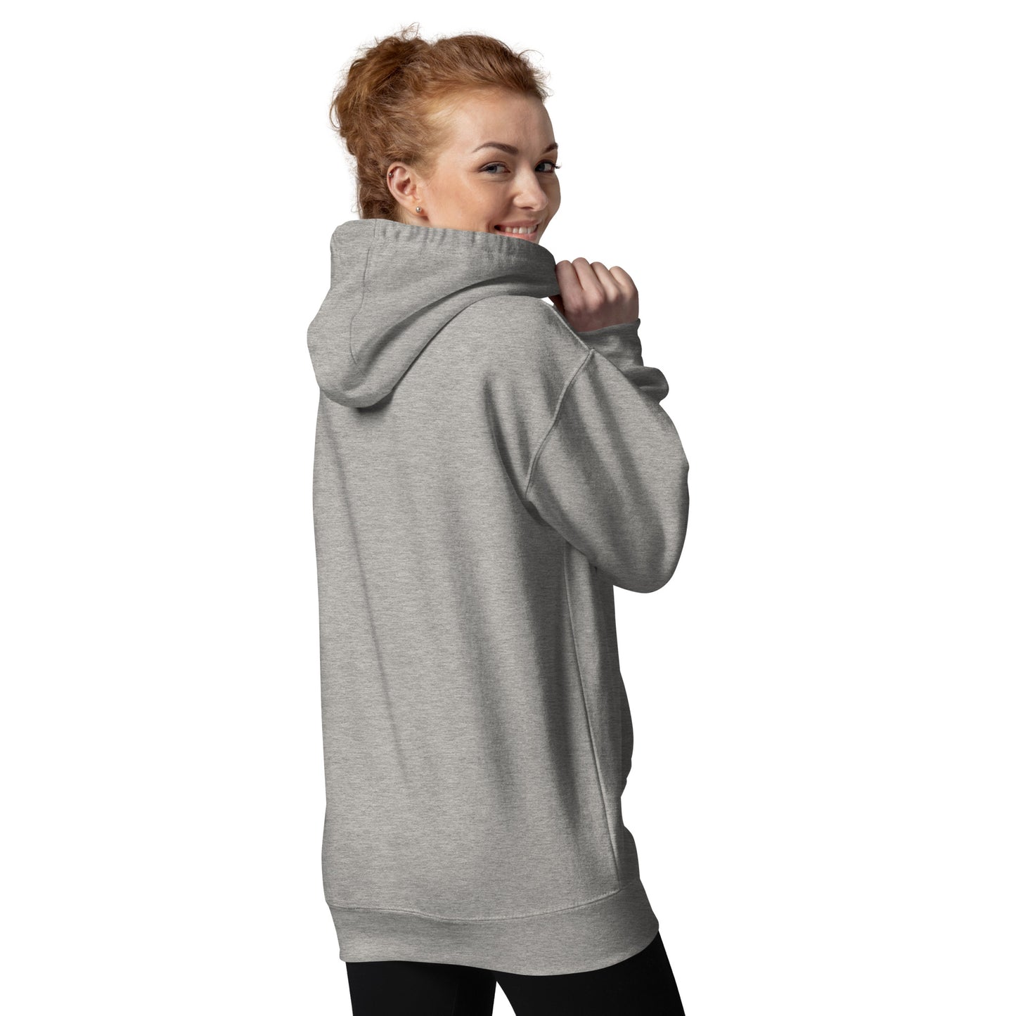 Unisex weirdy. Statement Hoodie with Black Text Carbon Grey