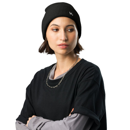 W. Waffle Beanie Black
