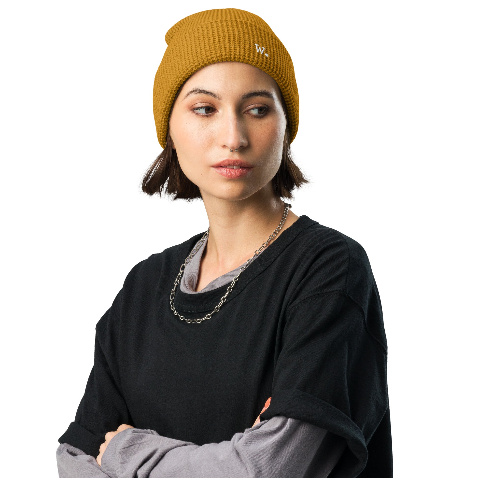 W. Waffle Beanie Camel