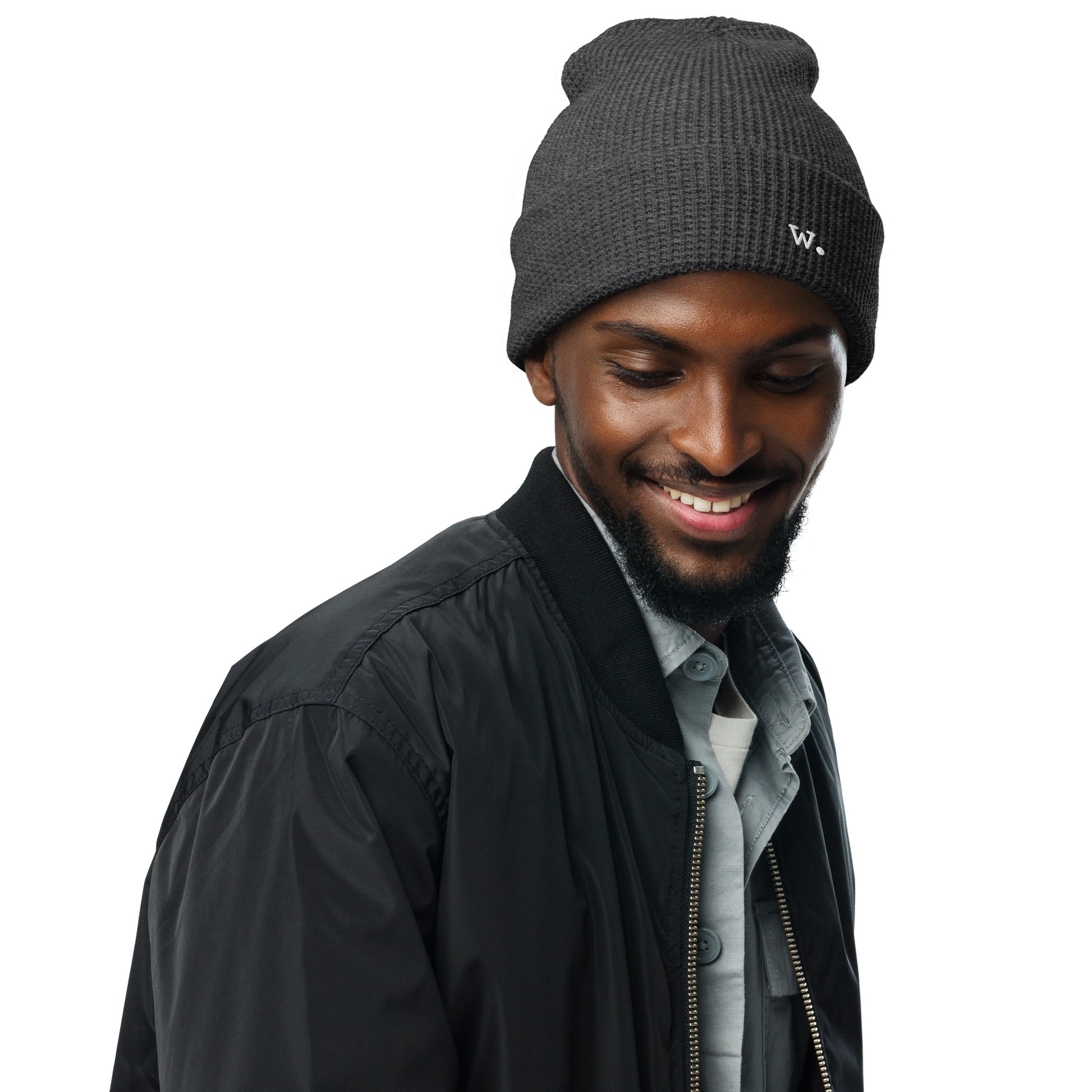 W. Waffle Beanie Heather Charcoal