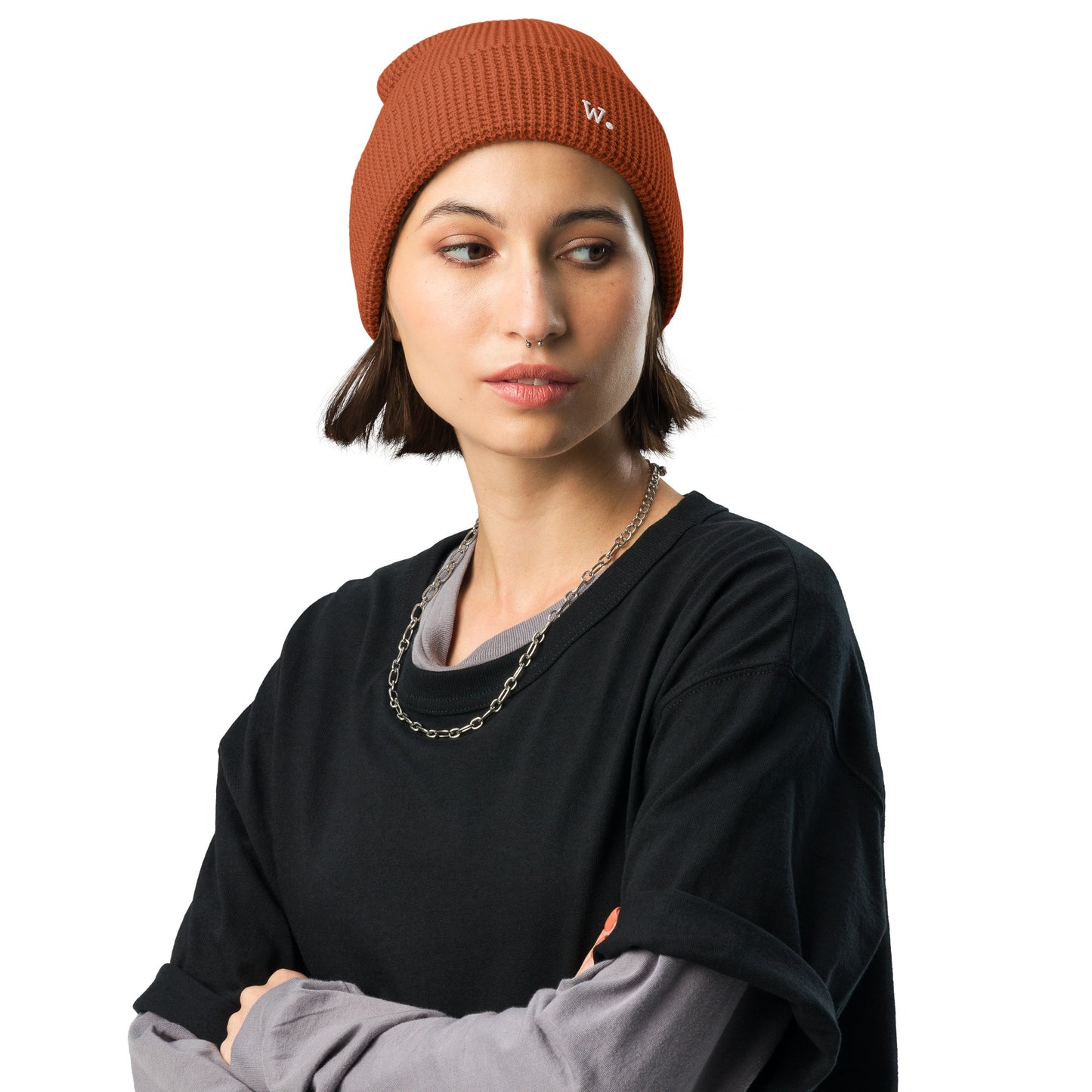 W. Waffle Beanie Rust