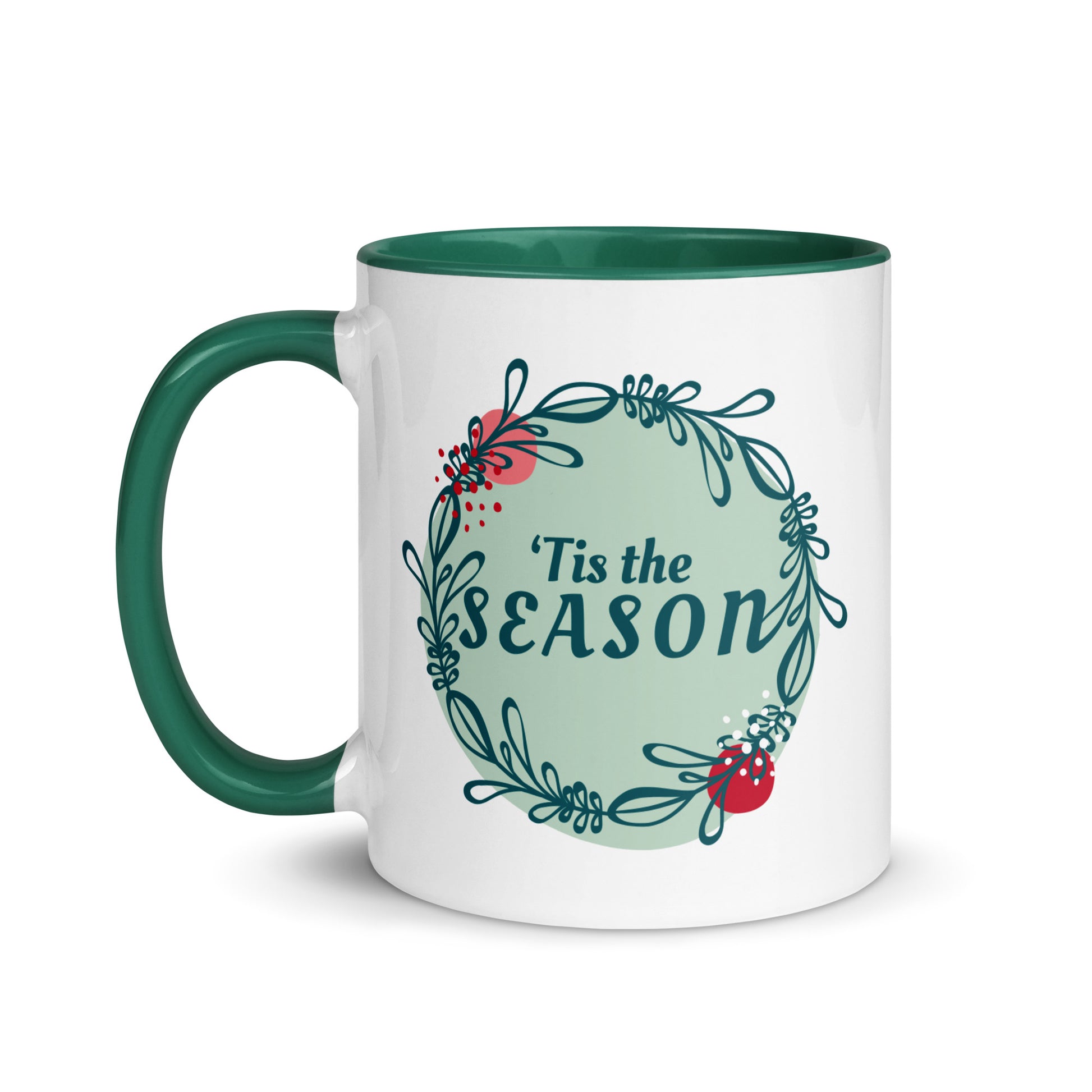 ''Tis The Season' Christmas Mug Dark Green 11oz