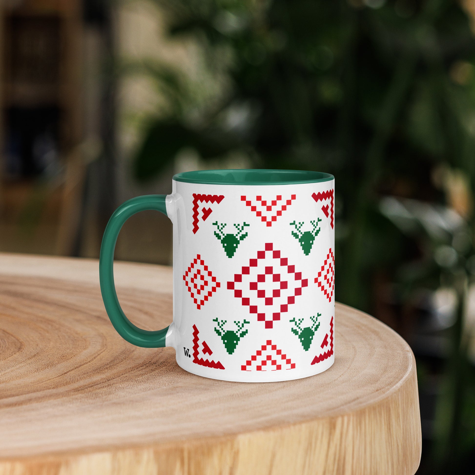 Ugly Christmas Sweater Mug Dark Green 11oz