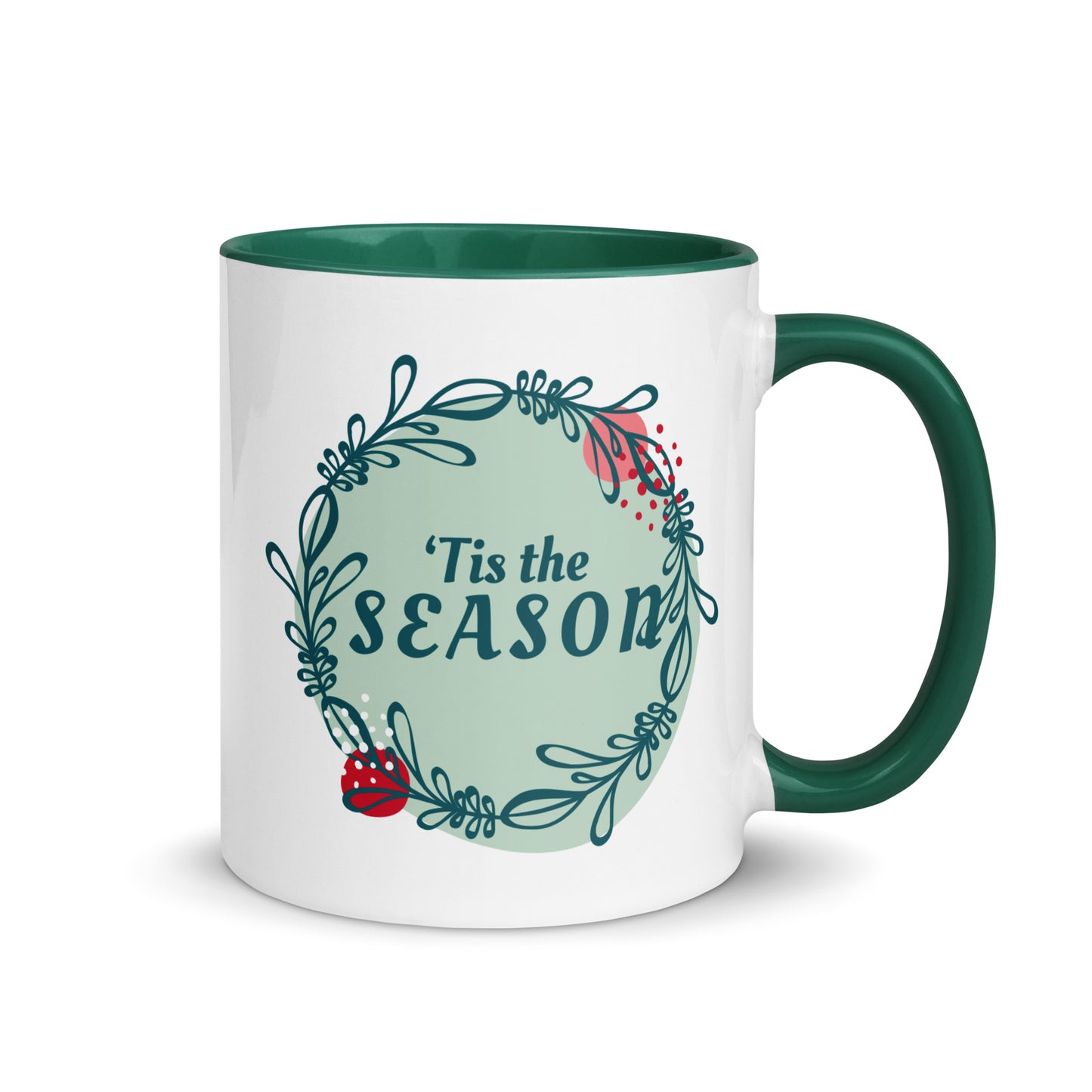 ''Tis The Season' Christmas Mug Dark Green 11oz