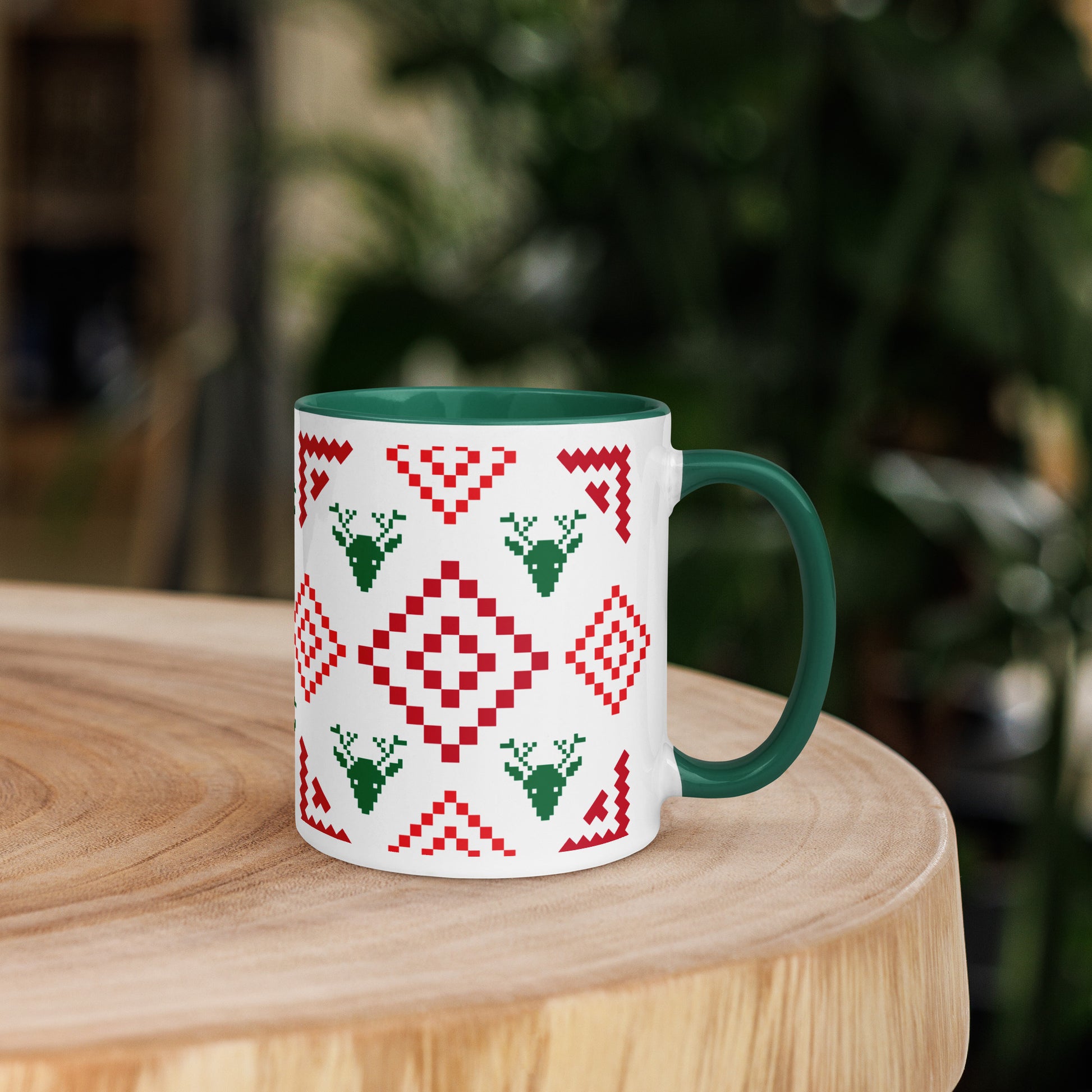 Ugly Christmas Sweater Mug Dark Green 11oz