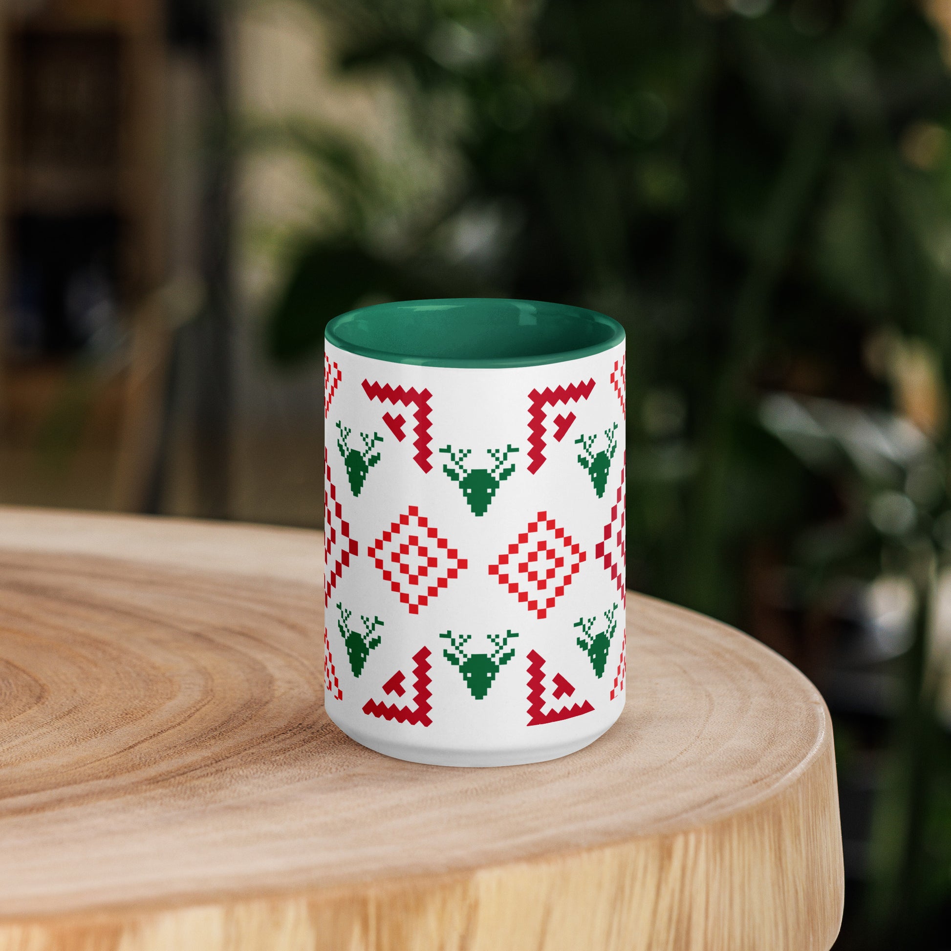 Ugly Christmas Sweater Mug Dark Green 15oz