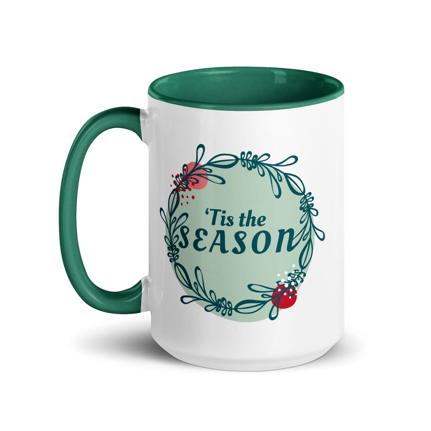 ''Tis The Season' Christmas Mug Dark Green 15oz