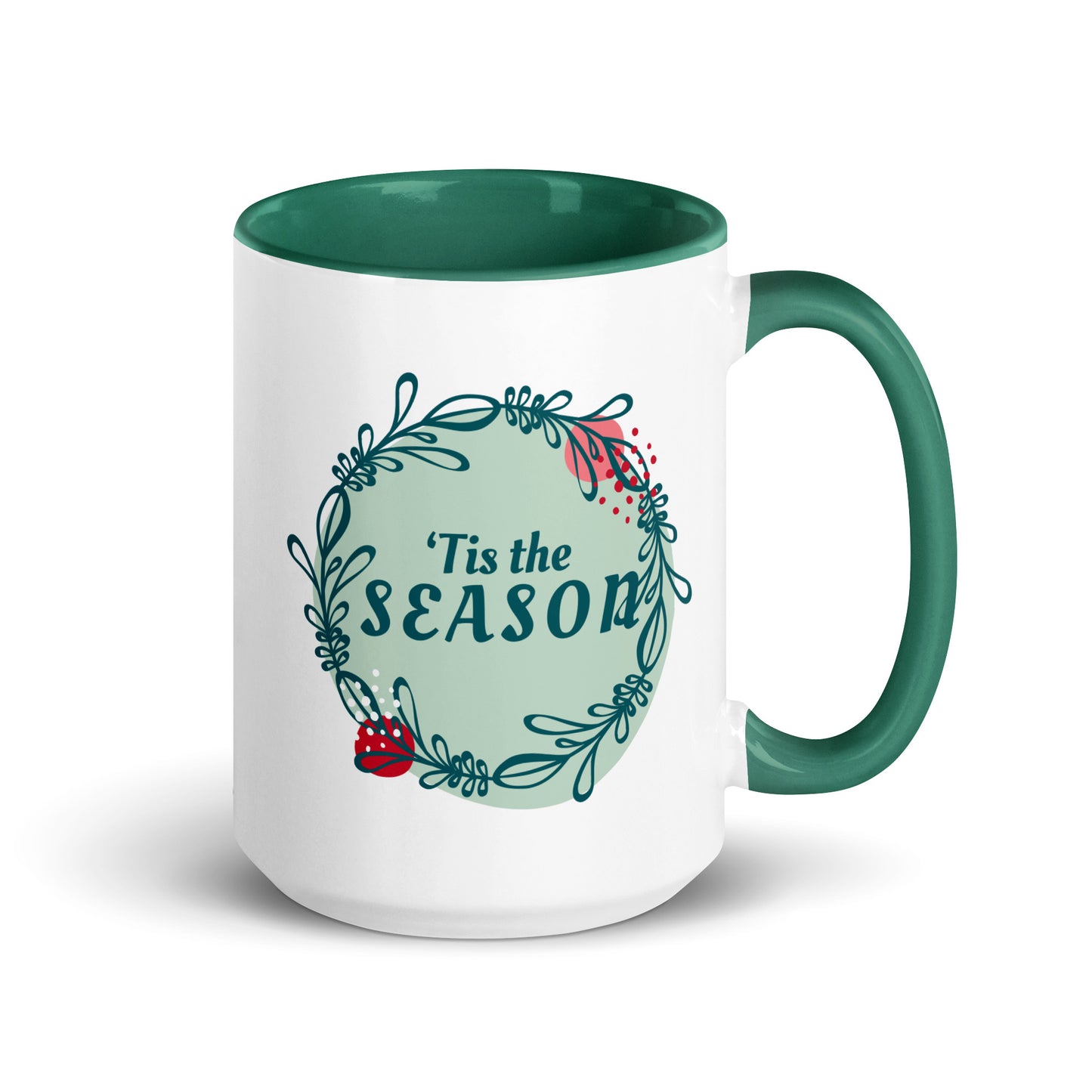 ''Tis The Season' Christmas Mug Dark Green 15oz