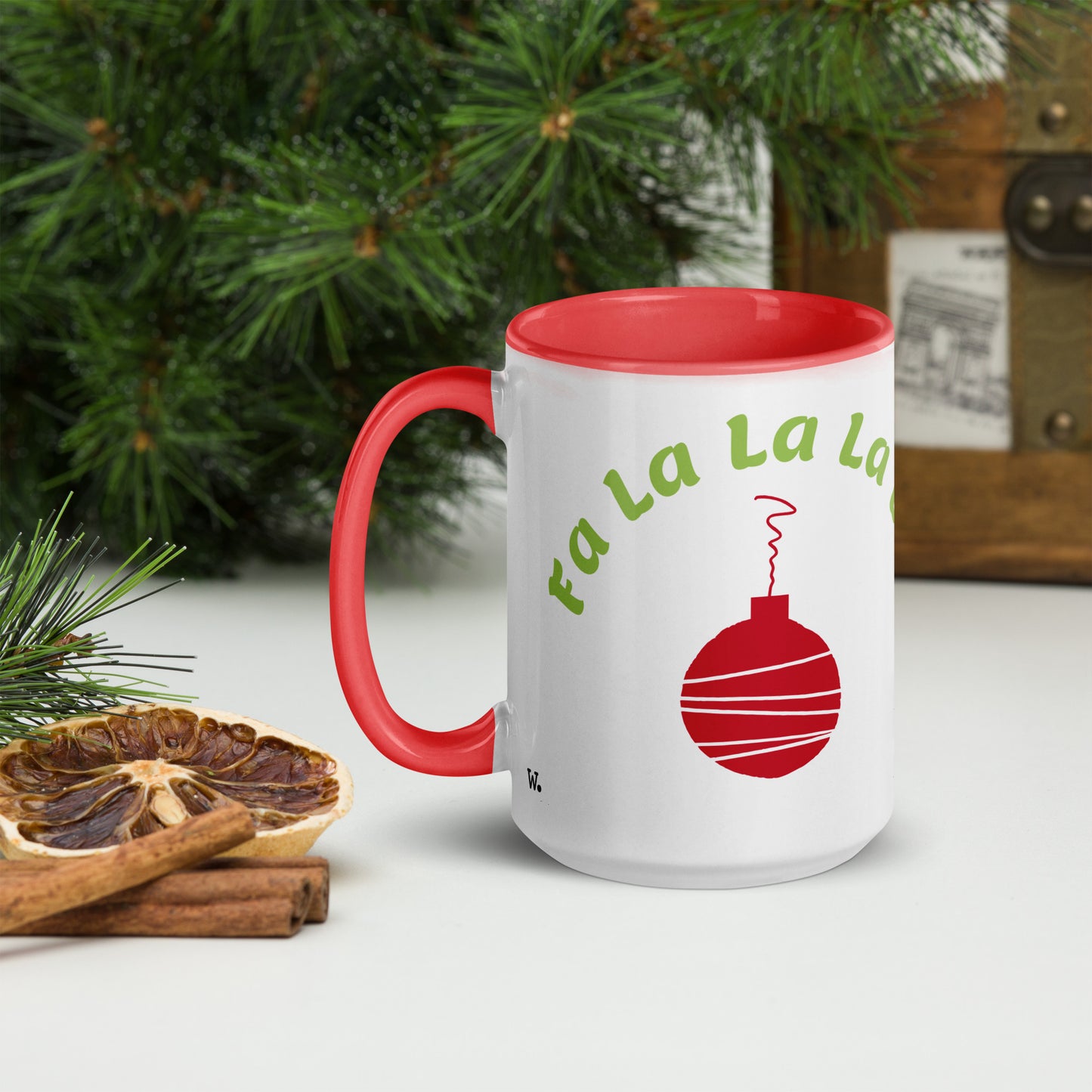 Fa La La Ornament Mug Red 15oz