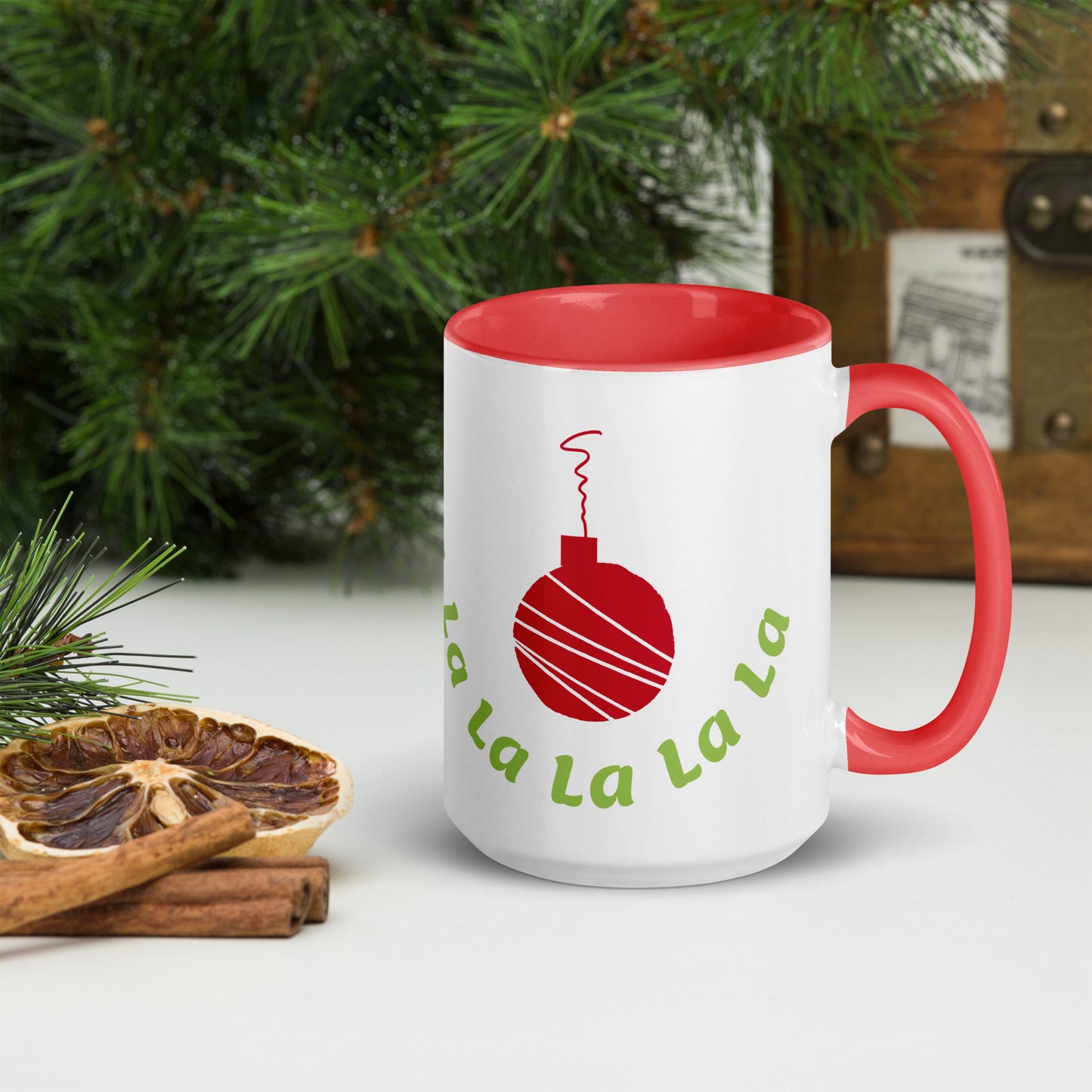 Fa La La Ornament Mug Red 15oz