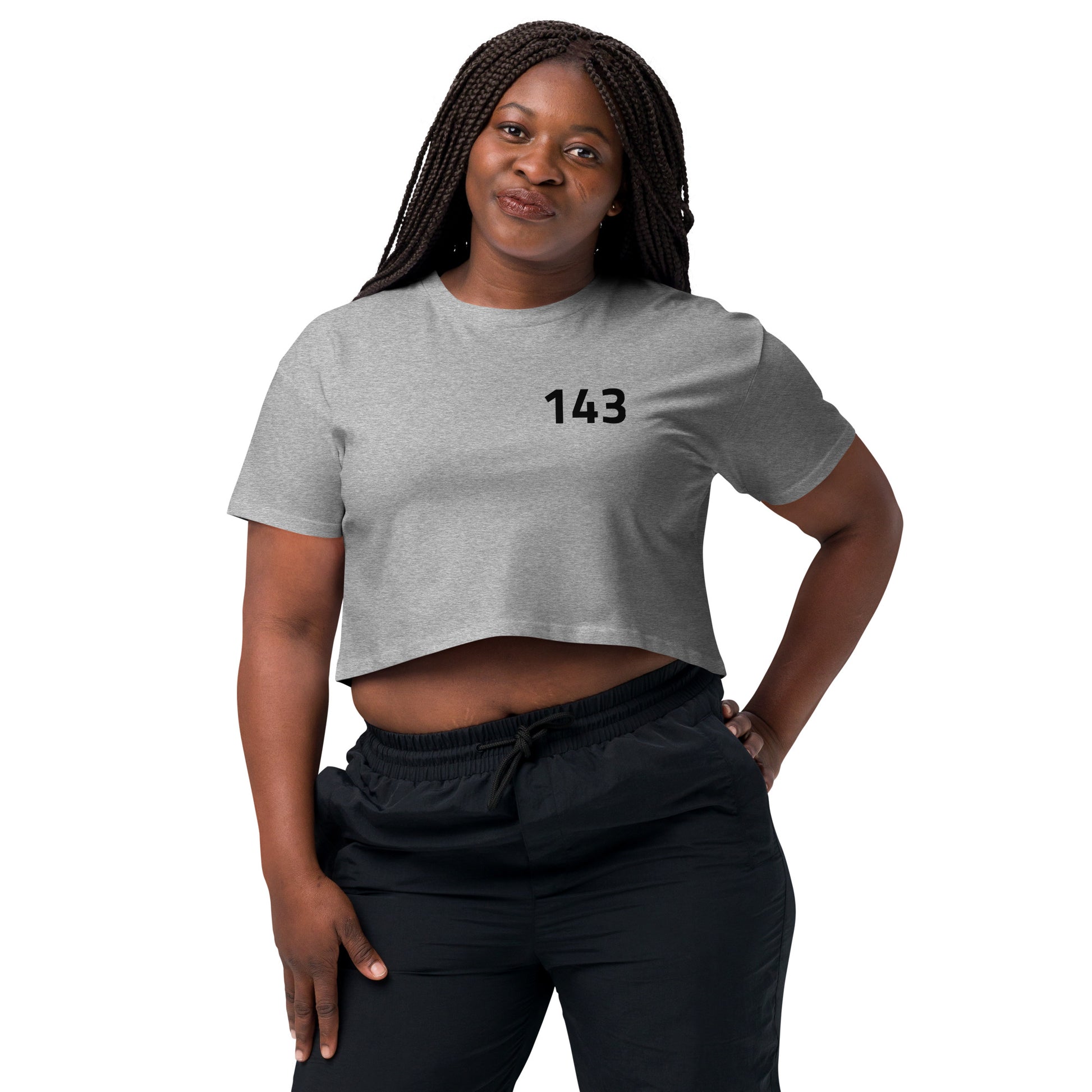 Women’s Love Crop Top Athletic Heather