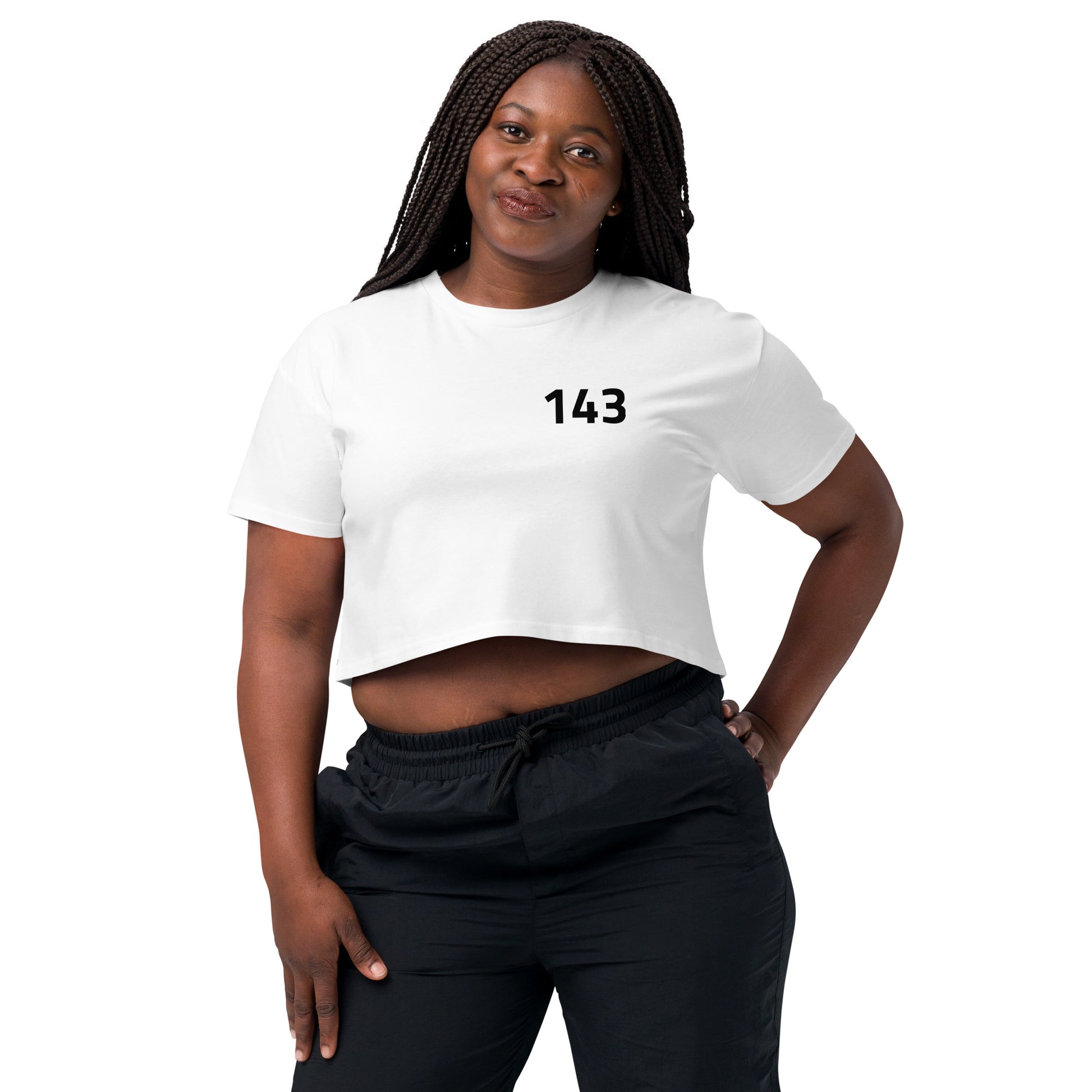 Women’s Love Crop Top White