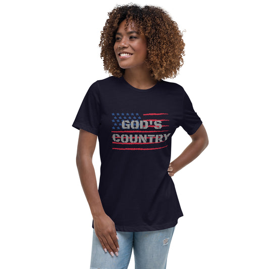 Women's 'God's Country' Tee Navy